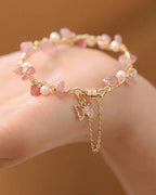 Strawberry Quartz Love Attraction Bracelet , Daily Wear