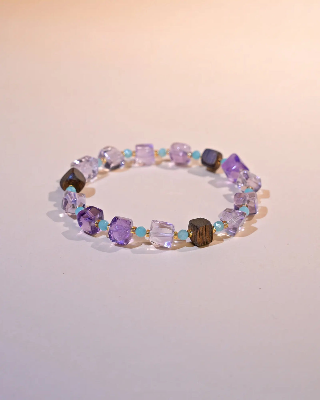 Amethyst Agarwood Amazonite Bracelet｜3-in-1 Energy for Clarity & Calm