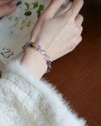 Amethyst Agarwood Amazonite Bracelet｜3-in-1 Energy for Clarity & Calm