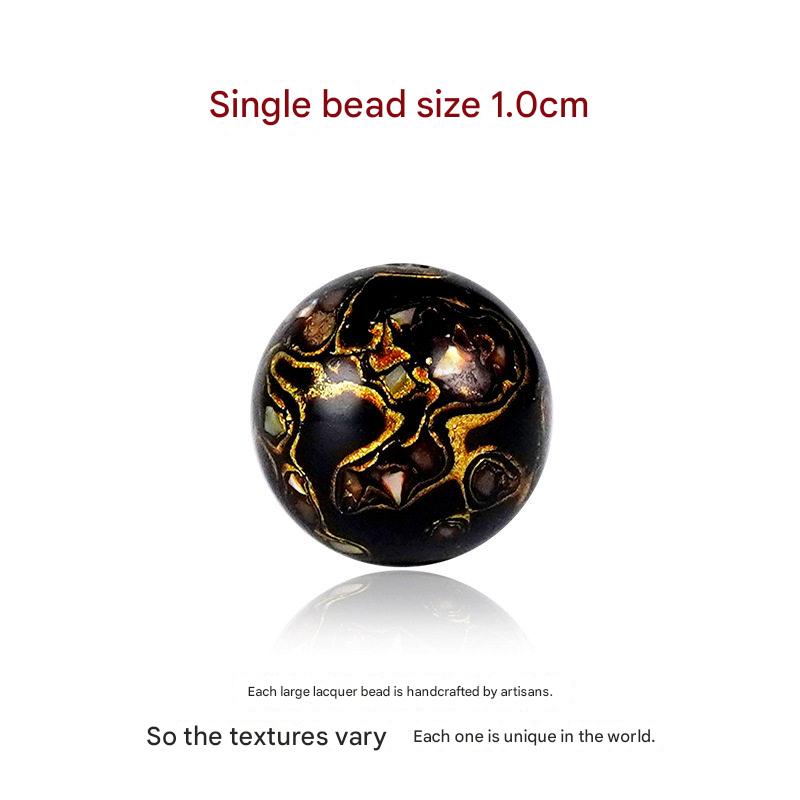 Artisanal Mother-of-Pearl Inlay Loose Beads. Premium Accessories.