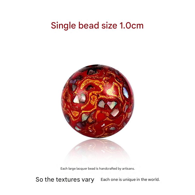 Artisanal Mother-of-Pearl Inlay Loose Beads. Premium Accessories.