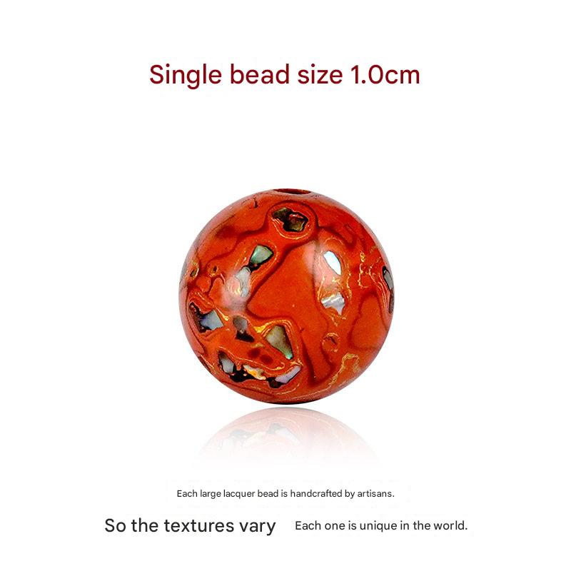 Artisanal Mother-of-Pearl Inlay Loose Beads. Premium Accessories.